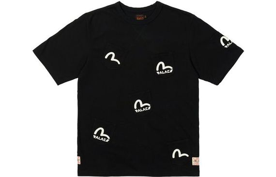 PALACE x EVISU Multi Pocket T-Shirt Black Logo T