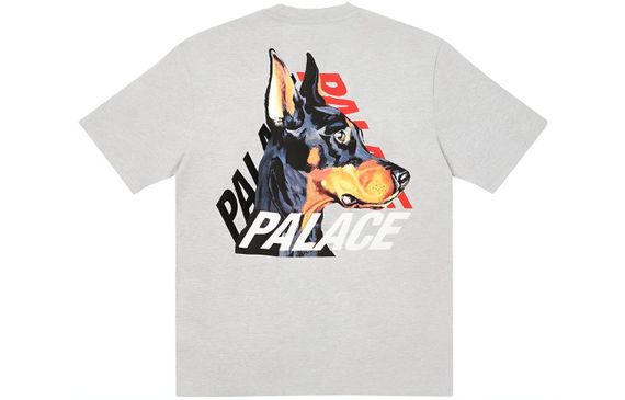 PALACE SS22 P-3-K-9 T-shirt Grey Marl Logo T