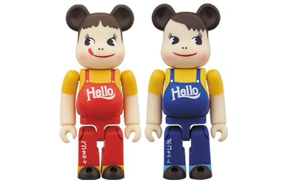 BE@RBRICK Peko-chan +Poko-chan Vintage HELLO 100%+100%
