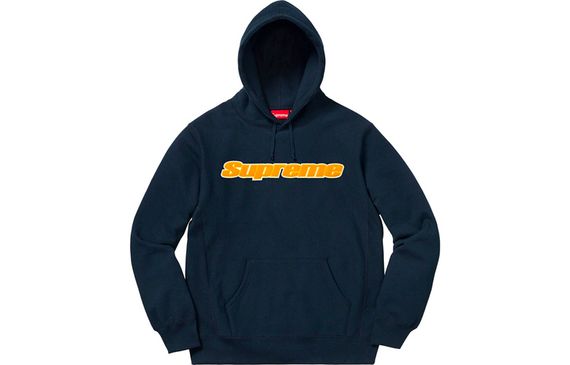 Supreme SS19 Chenille Hooded Sweatshirt logo