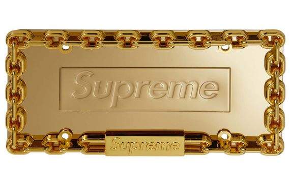 Supreme Chain License Plate Frame Gold