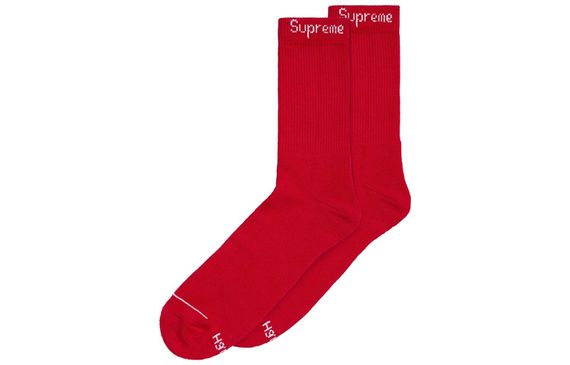 Supreme FW23 WEEK1 x HANES® FW23 CREW SOCKS (4 PACK) Logo 4
