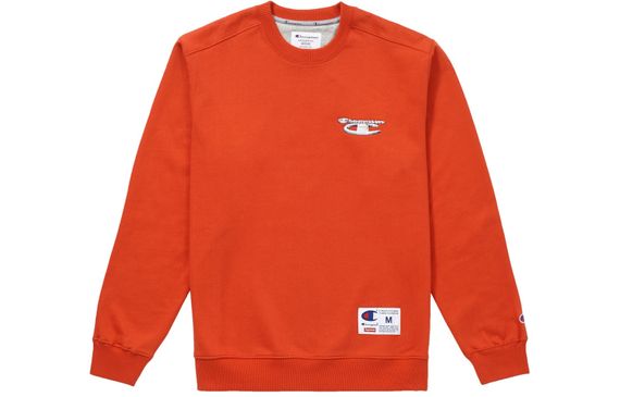 Supreme FW18 x Champion 3D Metallic Crewneck Brick Red Logo