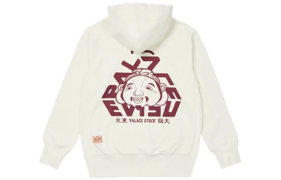 PALACE x EVISU FW21 Tri-Godhead Hood Egret