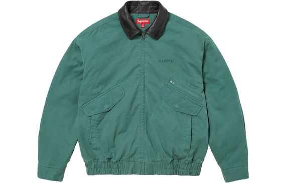 Supreme FW23 WEEK1 LEATHER COLLAR UTILITY JACKET