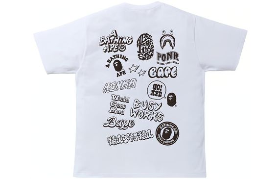 A BATHING APE BAPE Bicolor Bape Graffiti Tee T