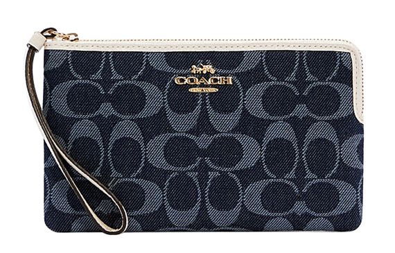 COACH Corner Zip Chambray