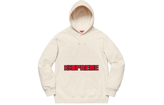 Supreme SS19 Blockbuster Hooded Sweatshirt Natural