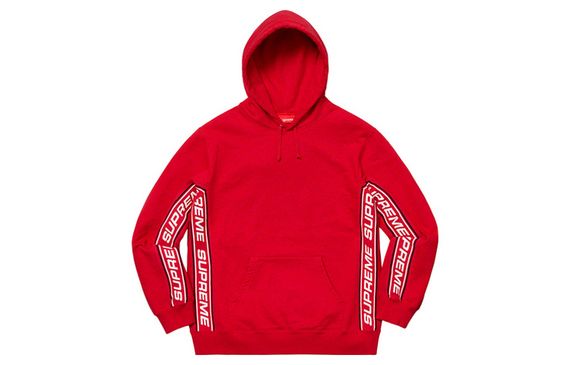 Supreme FW19 Week 3 Text Rib Hooded Sweatshirt logo