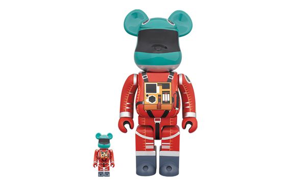 BE@RBRICK Space Suit Green Helmet-Orange Suit