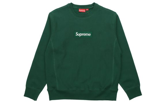 Supreme FW18 Box Logo Crewneck Dark Green