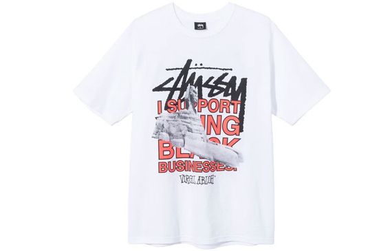 Stussy x OFF-WHITE Virgil Abloh World Tour Logo T