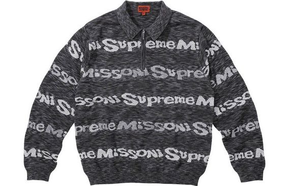 Supreme FW21 Week 13 x MISSONI FW21 Zip L/S Polo Logo Polo
