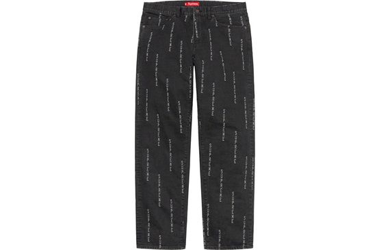 Supreme FW20 Week 15 Logo Stripe Jacquard Regular Jean