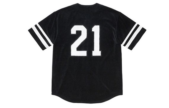 Supreme FW20 Week 6 Velour Baseball Jersey 21