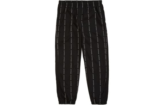 Supreme FW18 Reflective Text Track Pant Black