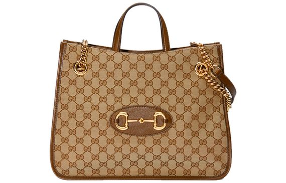 GUCCI Horsebit 1955 Logo Tote /