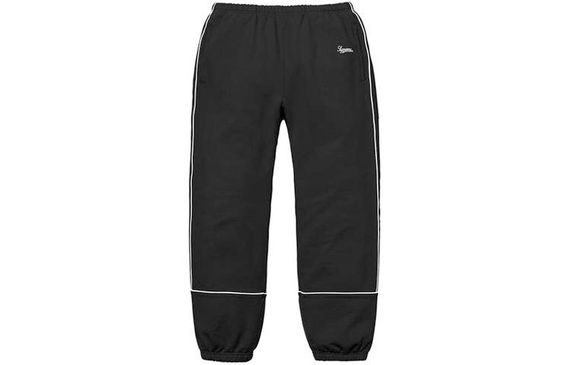 Supreme SS18 Piping Sweatpant Black