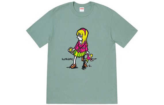 Supreme SS19 Suzie Switchblade Tee DarkSage T