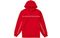 Supreme FW18 Text Stripe Hooded Sweatshirt Red