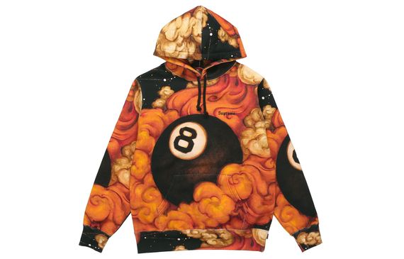Supreme FW19 Week 1 Martin Wong 8-Ball Hooded Sweatshirt