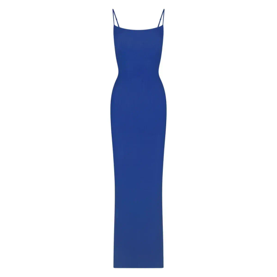 SKIMS SOFT LOUNGE LONG SLIP DRESS /COBALT