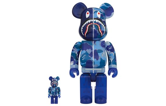 BE@RBRICK x BAPE CLEAR ABC CAMO SHARK 2020