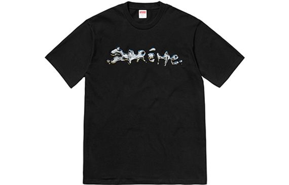 Supreme FW18 Liquid Tee Black logo T
