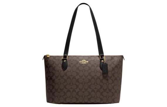 COACH Zip Top Tote 37 Logo Tote