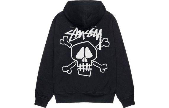 Stussy FW23 SKULL &amp; BONES HOODIE PIGMENT DYED