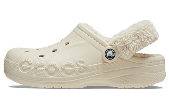 Crocs Baya Lined Fuzz Strap Clogs EVA