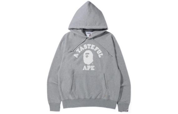 A BATHING APE x JJJJOUND Relaxed Classic College Pullover Hoodie Logo